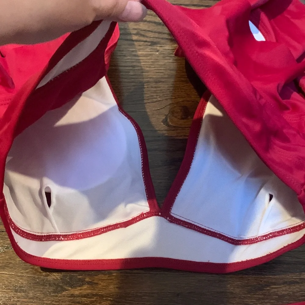 Red Ruffled Bikini Set - Picture 4 of 5